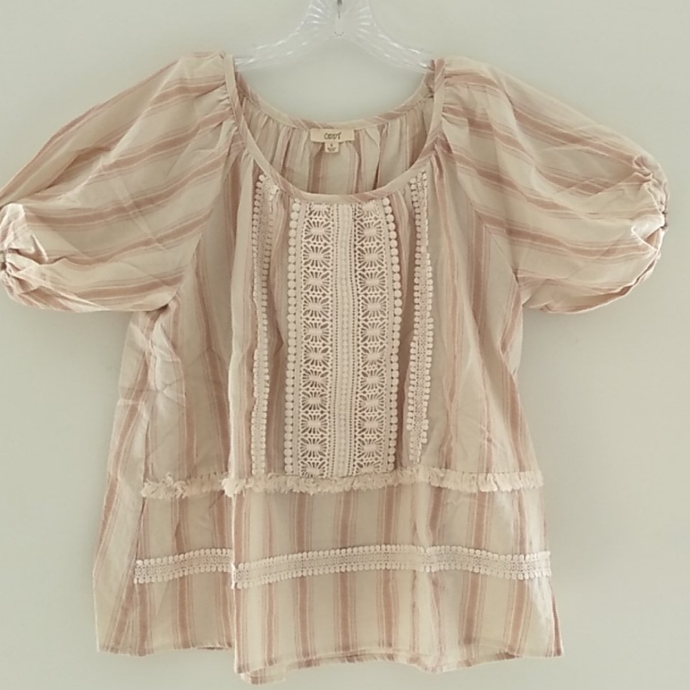 Oddy boho cap sleeve shirt size s‎